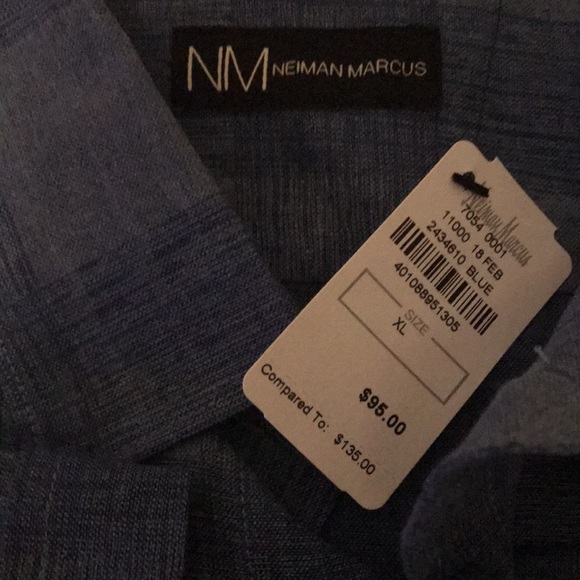 Neiman Marcus Short Sleeve Casual Shirt NEW XL - Picture 4 of 9